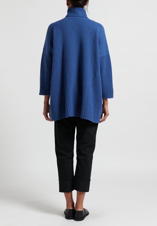 Hania New York Marisa Turtleneck Sweater in Soft Denim	