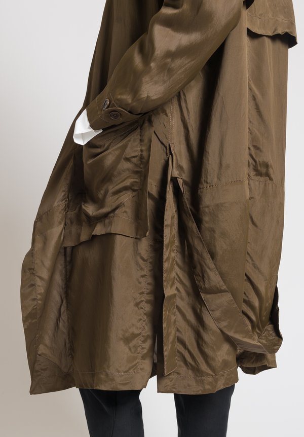 Urban Zen Parachute Trench Coat in Bronze	