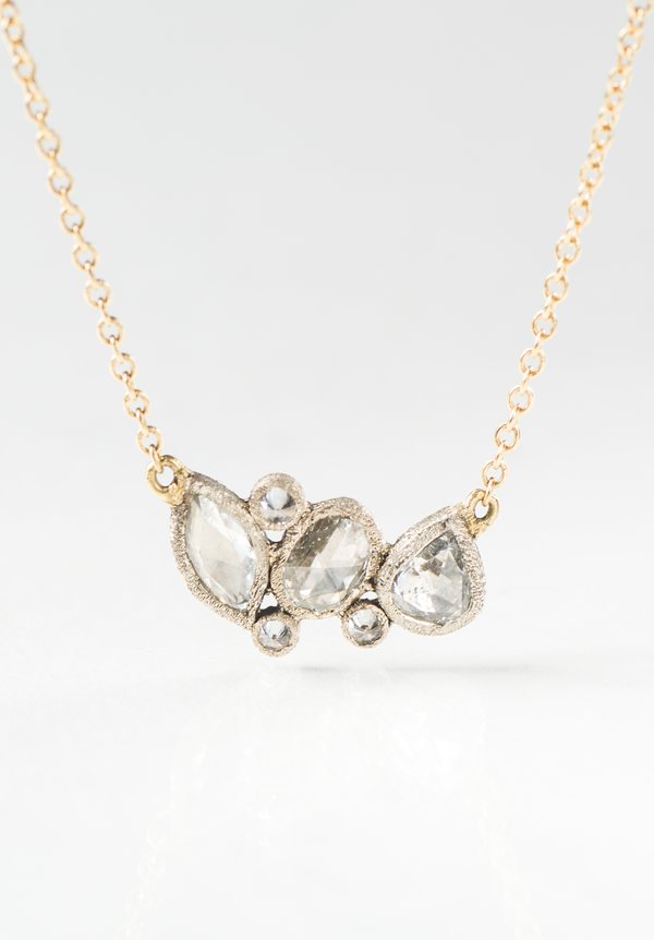 18K Gold, Rose Cut Diamond Necklace	
