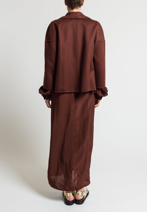 Marni Wool/Cashmere Double Face Crepe Jacket in Dark Raisin