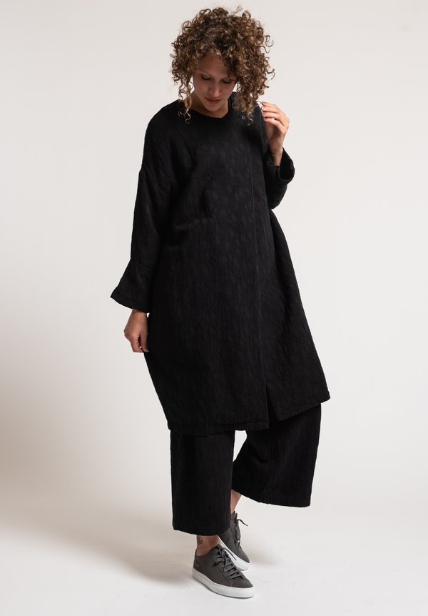 Black Crane Coat in Black