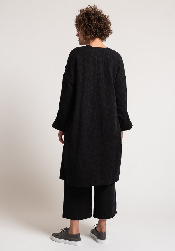 Black Crane Coat in Black