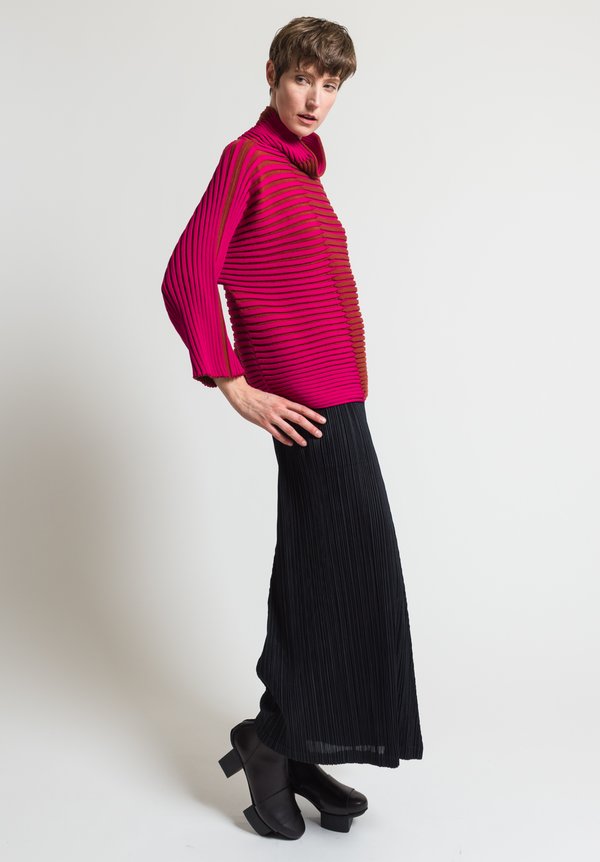Issey Miyake 3D Stripe Knit Sweater in Bright Pink | Santa Fe Dry Goods ...