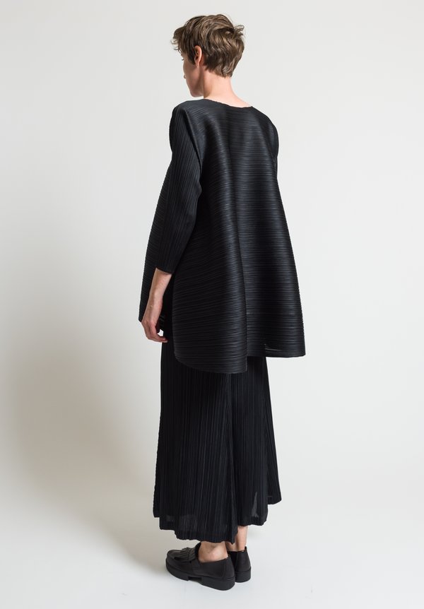 Issey Miyake Pleats Please Stratum Bounce Top in Black