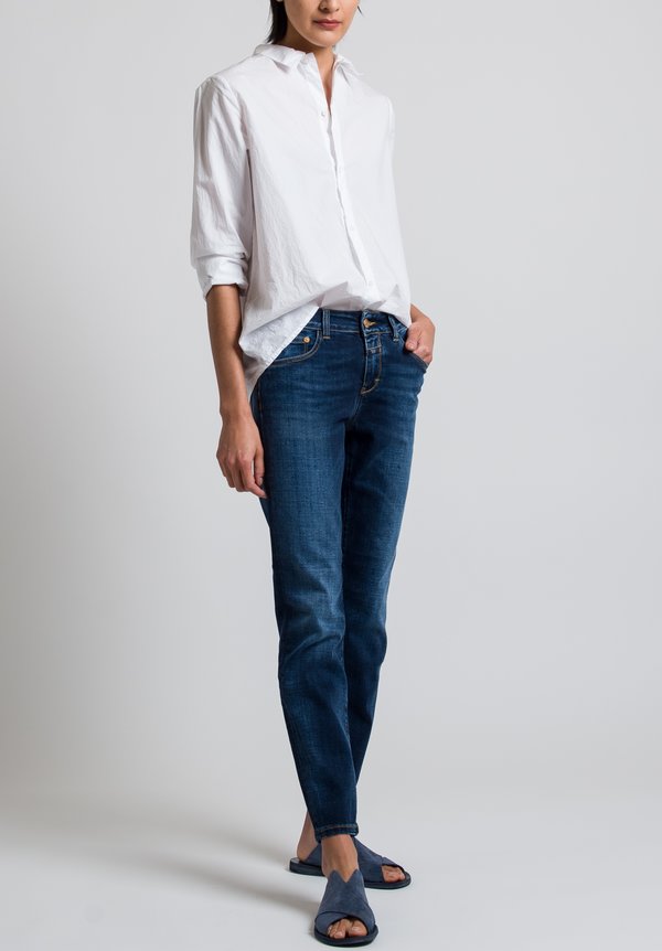 Closed Baker Cropped Narrow Jeans in Easy Wash Blue	