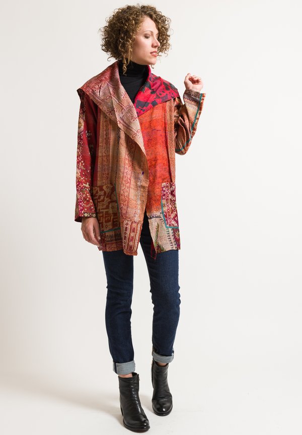Mieko Mintz 2-Layer Jacket in Apricot/ Red	
