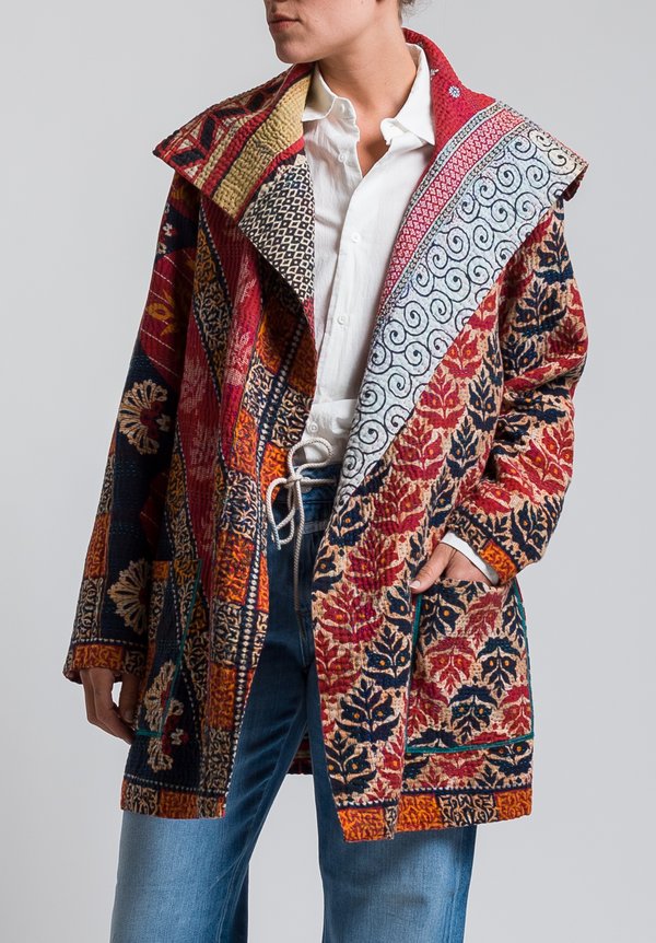 Mieko Mintz 4-Layer Jacket in Red/ Apricot	