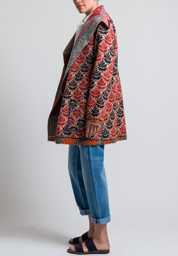 Mieko Mintz 4-Layer Jacket in Red/ Apricot	