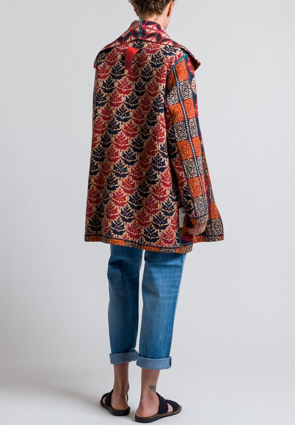 Mieko Mintz 4-Layer Jacket in Red/ Apricot	