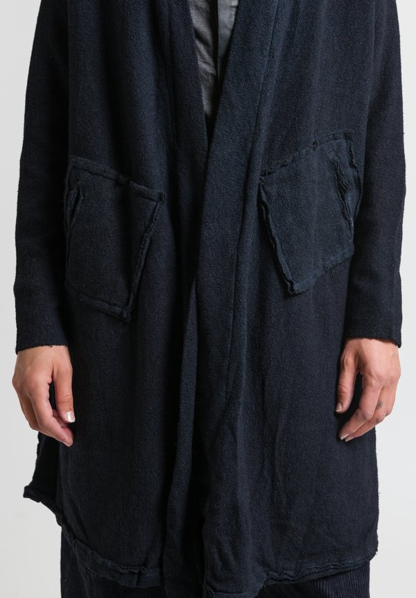 Umit Unal Wool Long Open Front Cardigan