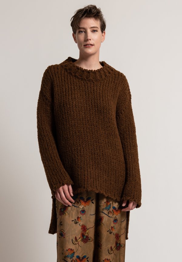 Uma Wang Knit Tunic Sweater in Mustard	