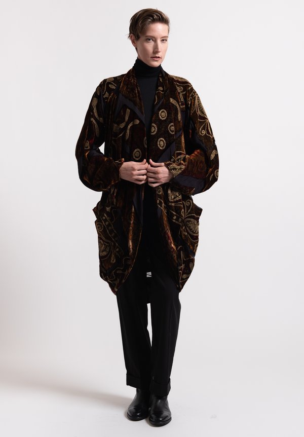 Urban Zen Adele Cocoon Jacket in Black Multi	