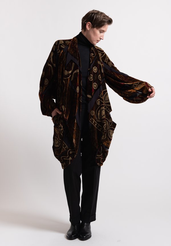 Urban Zen Adele Cocoon Jacket in Black Multi	
