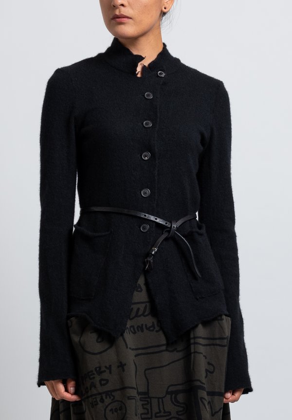 Rundholz Fitted Cashmere Cardigan in Black	