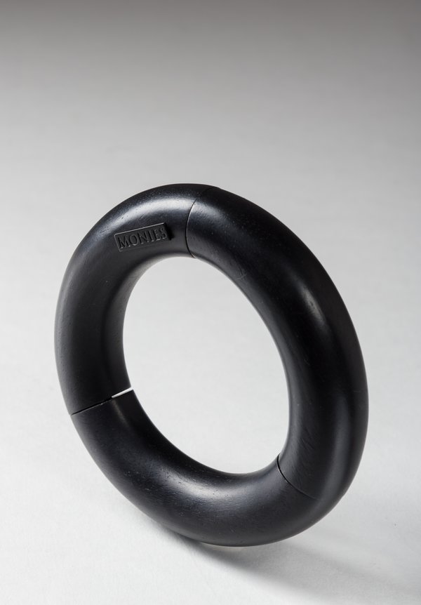 Monies Large Round Bracelet in Black