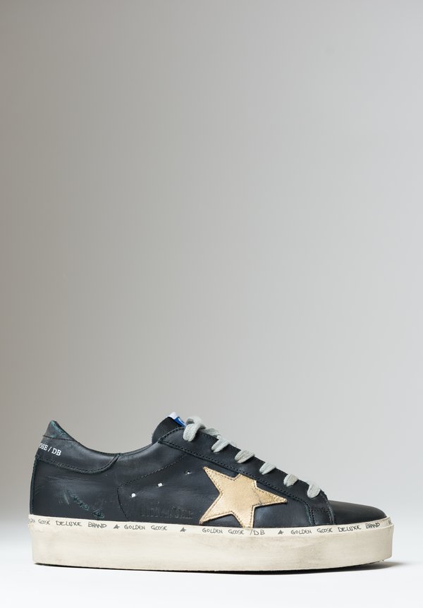 Golden Goose Hi Star Sneakers in Black/ Gold Star | Santa Fe Dry Goods ...