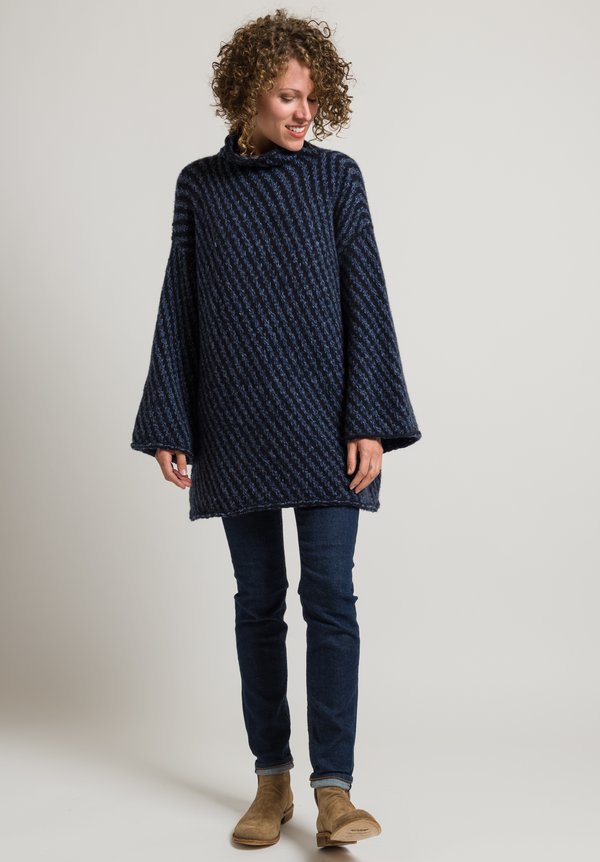 Hania Hand Knit Olympia Sweater in Navy/ Midnight | Santa Fe Dry Goods ...