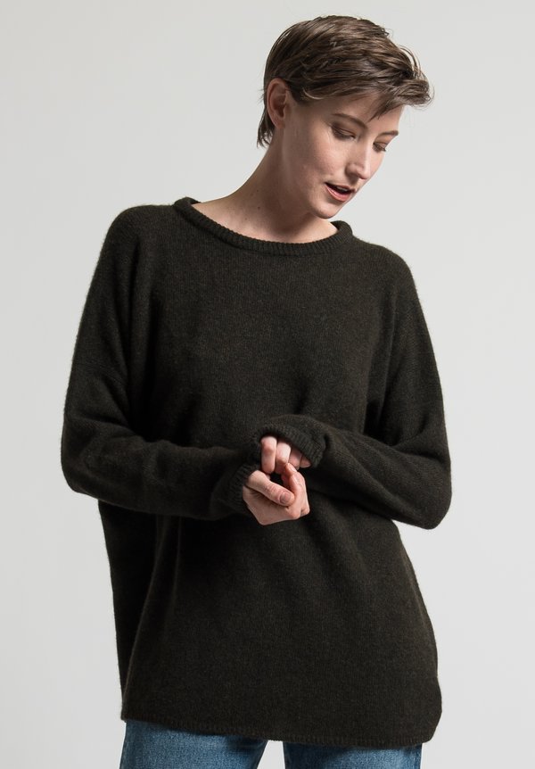 Kaval Pullover Sweater in Olive Drab	
