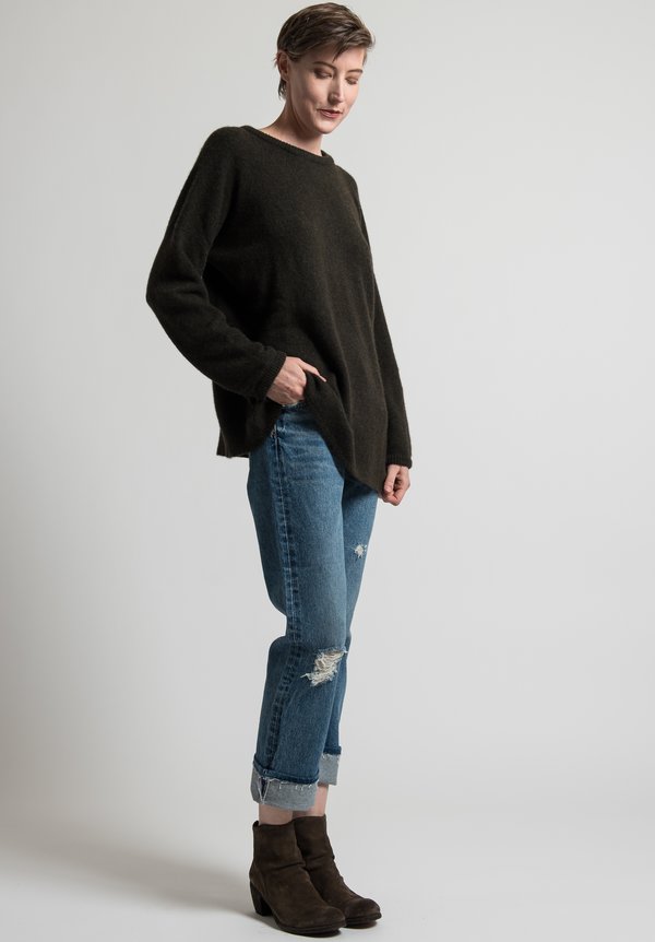 Kaval Pullover Sweater in Olive Drab	