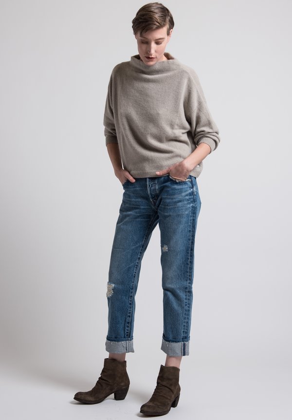 Kaval Short Knit Sweater in Ash	