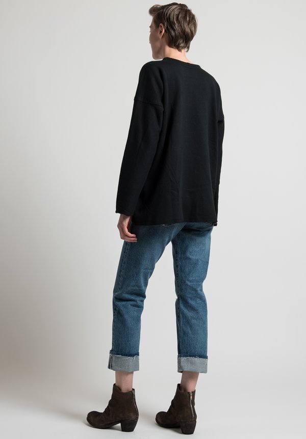 Kaval Sweatshirt Top in Black	