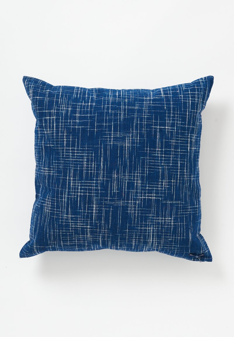 Cotton Hand-Spun Simple Ikat Square Pillow	