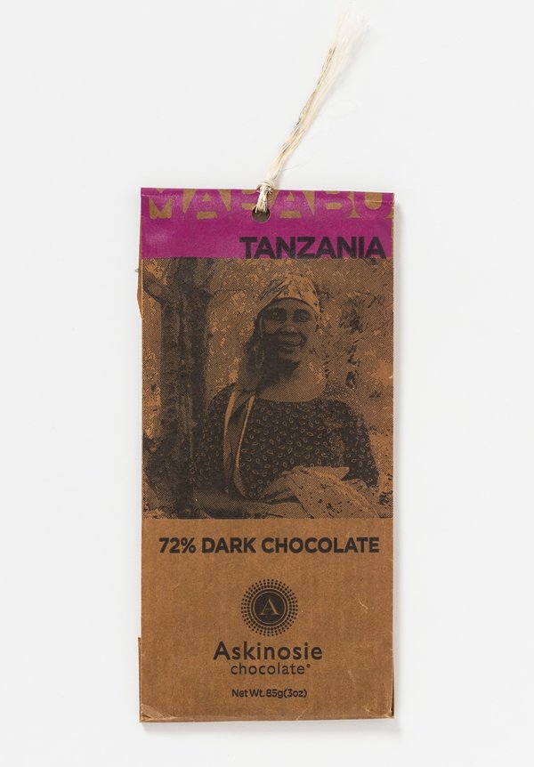 Askinosie Chocolate 72% Dark Chocolate Bar Mababu, Tanzania