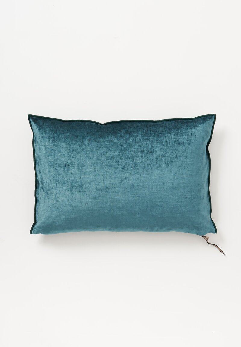 Maison de Vacances Royal Velvet Pillow in Monte Carlo Blue | Santa Fe ...