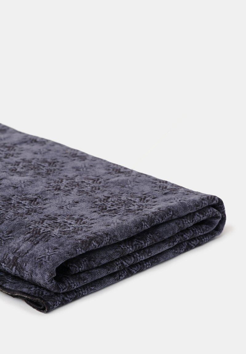 Maison de Vacances Stone Washed Jacquard Throw Kilim Bleu Nuit