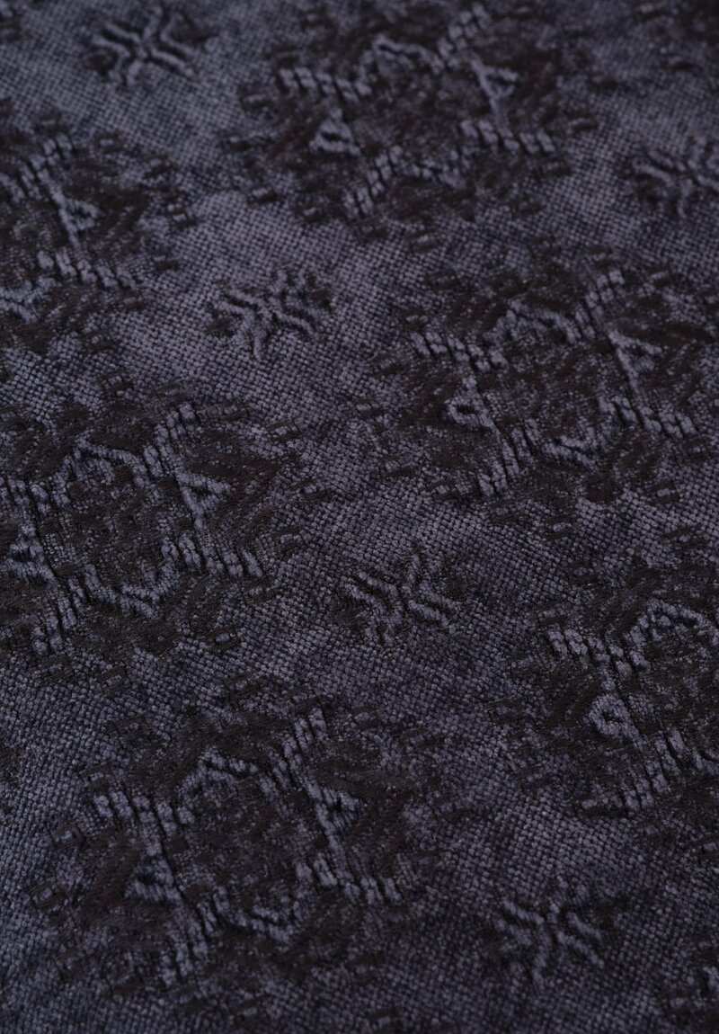 Maison de Vacances Stone Washed Jacquard Throw Kilim Bleu Nuit