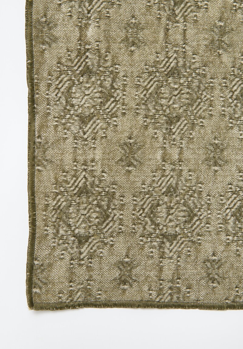 Maison de Vacances Stone Washed Jacquard Throw in Kilim Kaki	