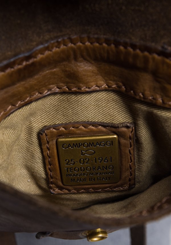 Campomaggi Small Three Pocket Shoulder Bag in Military	