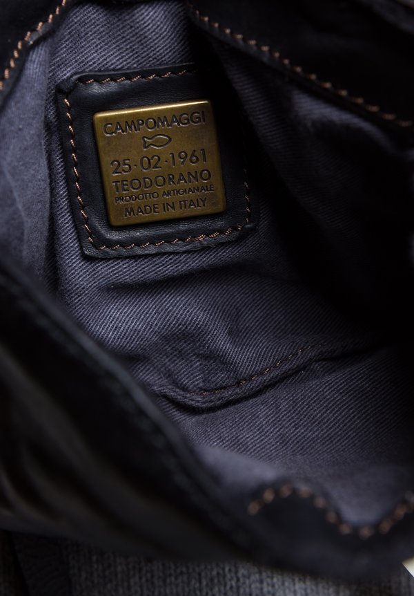 Campomaggi Medium Three Pocket Shoulder Bag in Black