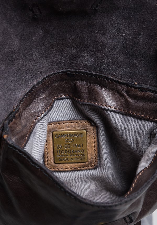 Campomaggi Medium Three Pocket Shoulder Bag in Grey