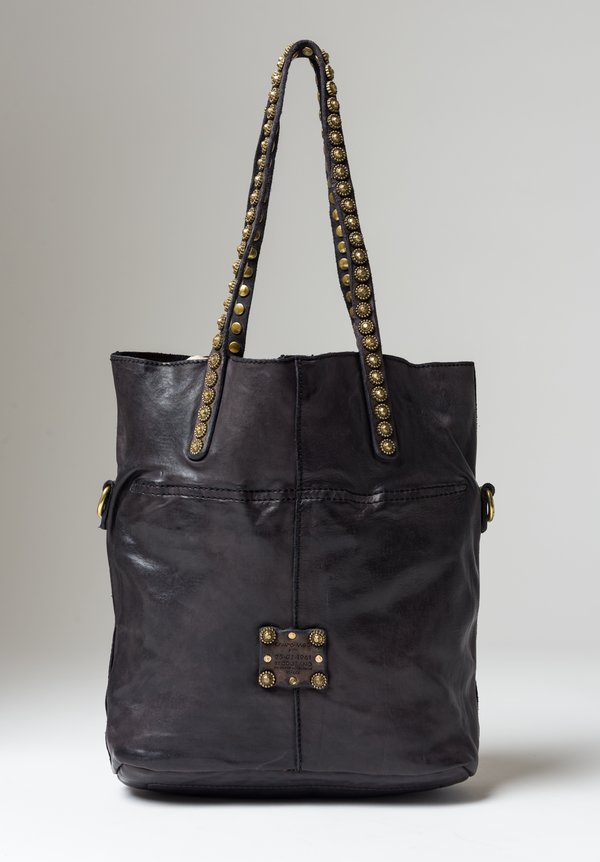 Campomaggi Onice Studded Tote Bag in Grey	