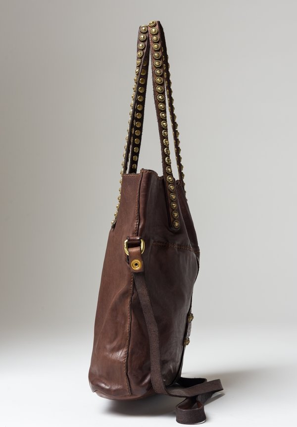 Campomaggi Onice Studded Tote Bag in Brown	