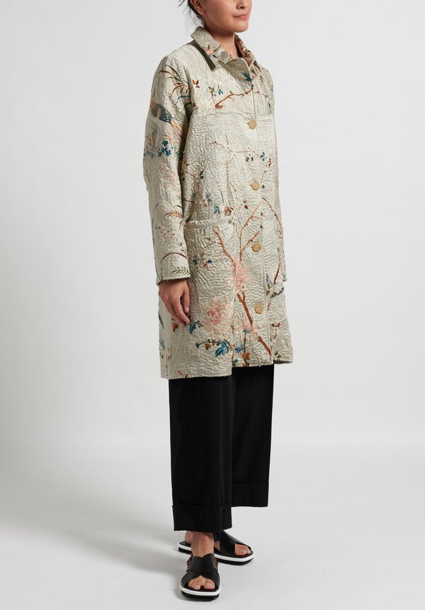 By Walid Chinese Panel Clara Coat in Sage | Santa Fe Dry Goods ...