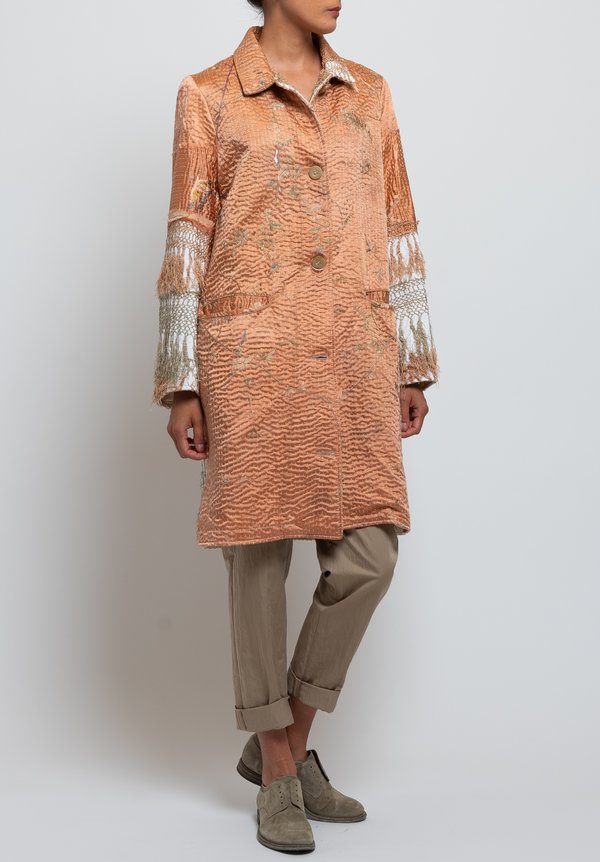 By Walid Chinese Panel Clara Coat in Light Pink	