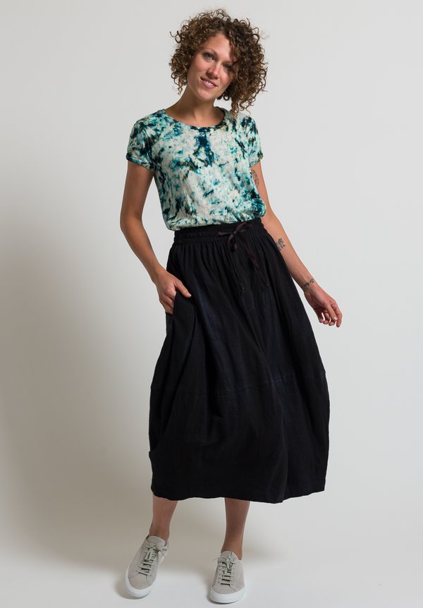 Gilda Midani Solid Dyed Skirt in Black	