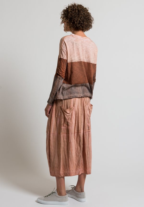 Gilda Midani Solid Dyed Skirt in Clay	