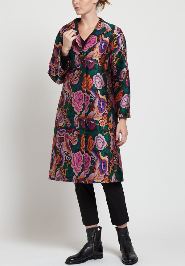 Etro Rose and Butterfly Print Coat in Black | Santa Fe Dry Goods ...