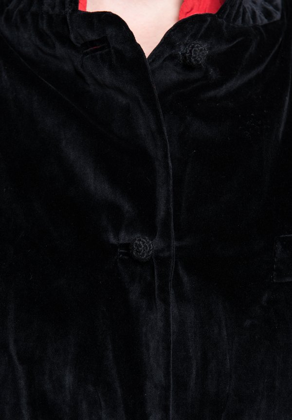 Daniela Gregis Velvet Melograno Jacket in Black	