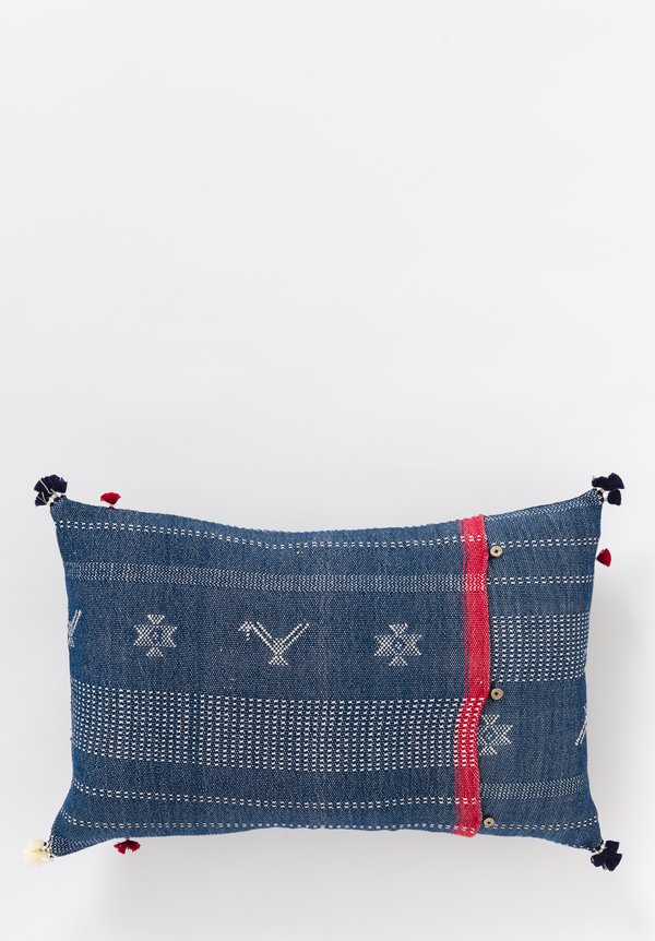 Handmade Cotton Lumbar Pillow in Nila 21