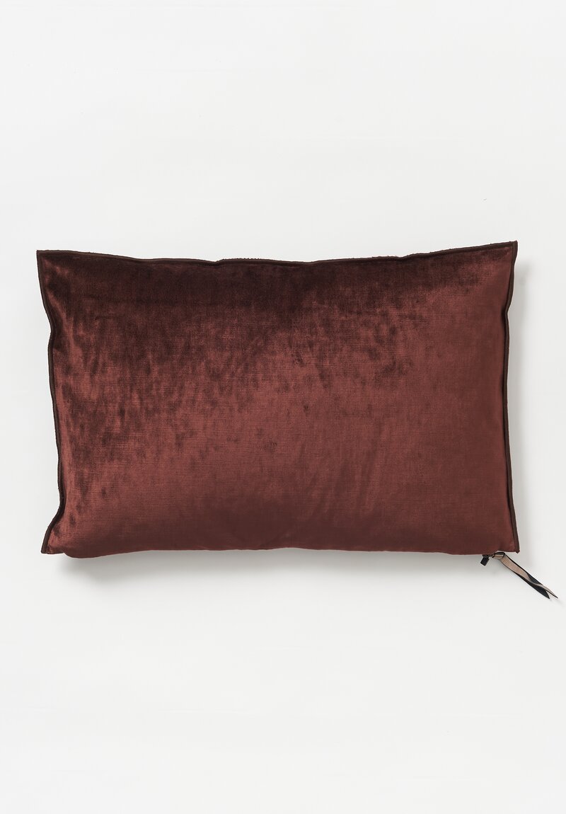Maison de Vacances Royal Velvet Pillow in Chianti Red