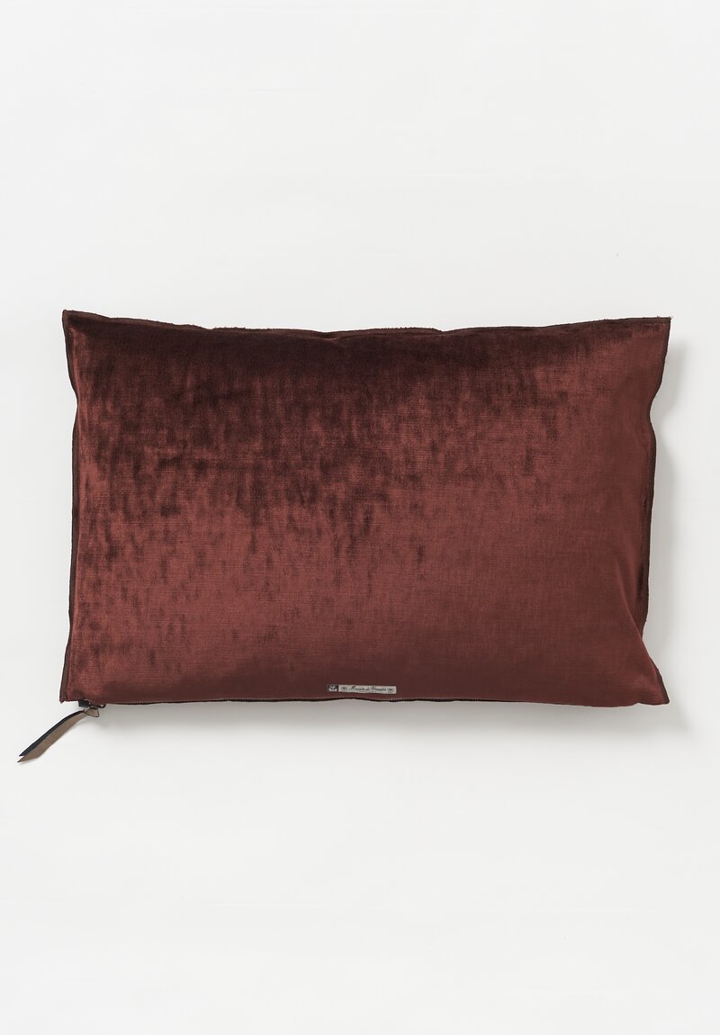 Maison de Vacances Royal Velvet Pillow in Chianti Red	