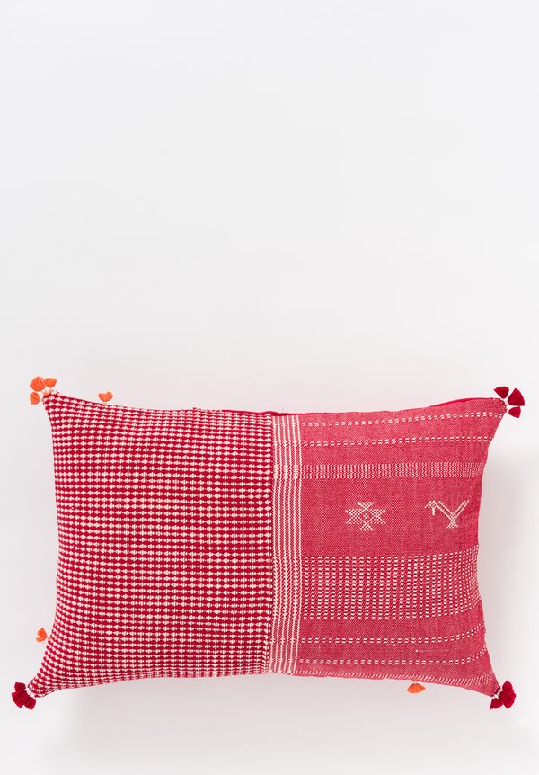 Handmade Organic Cotton Lumbar Pillow in Mutwa 12