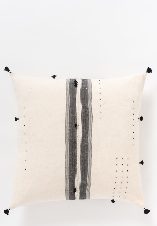 Handmade Cotton Khadi Square Pillow in Rebari 01