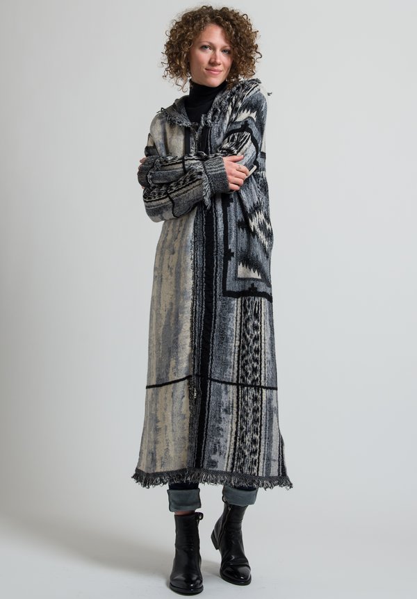 Dune Long Knitted Duster in Grey	