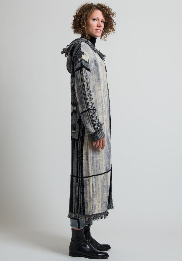 Dune Long Knitted Duster in Grey	
