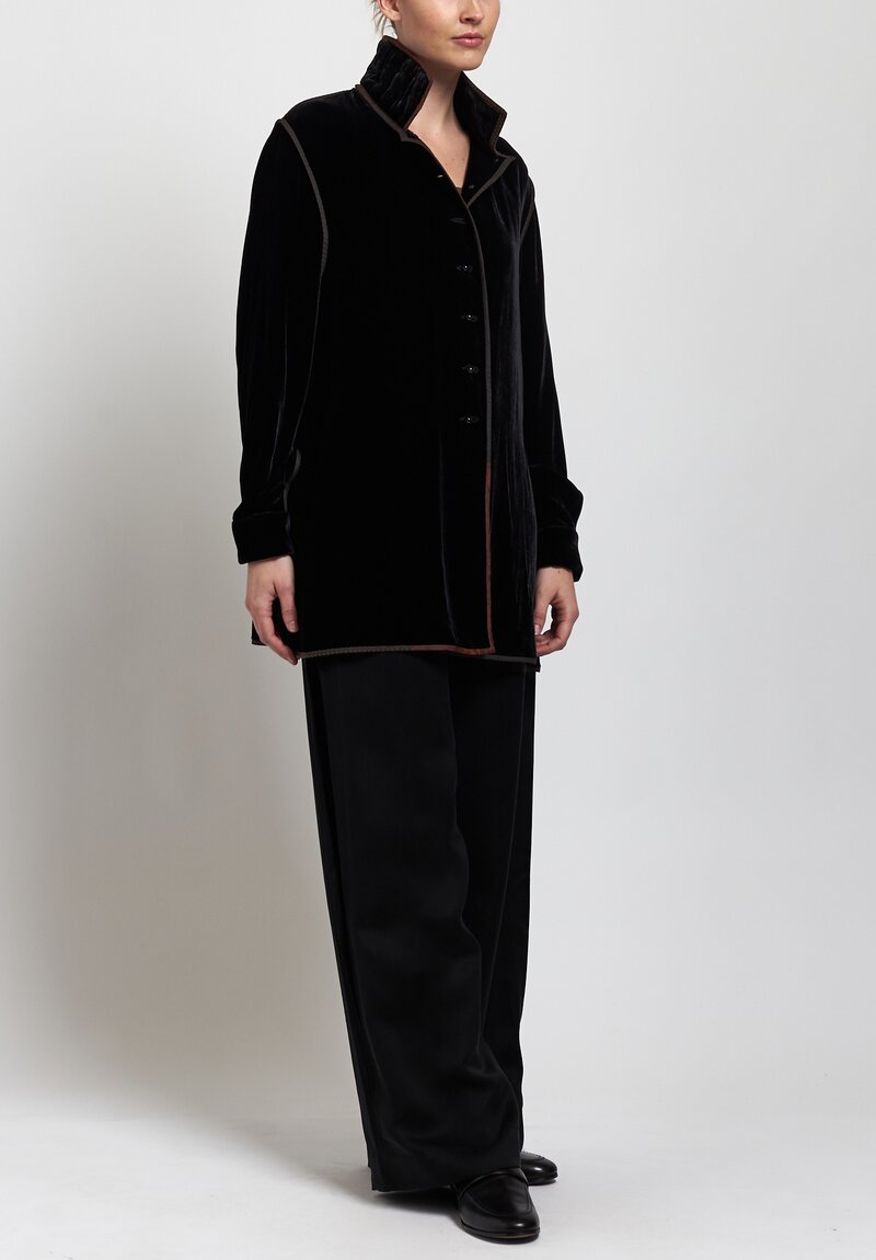 Sophie Hong Velvet Jacket in Black
